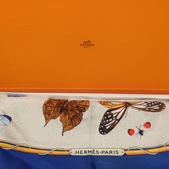 Hermes Accessories - Hermes Multicolor Butterfly Scarf
